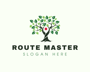 Tree Locator GPS logo design