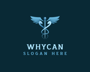 Medic - Caduceus Staff Wings Medicine logo design