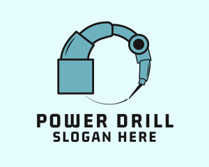 Industrial Drill Machine logo design