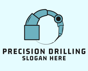 Drilling - Industrial Drill Machine logo design