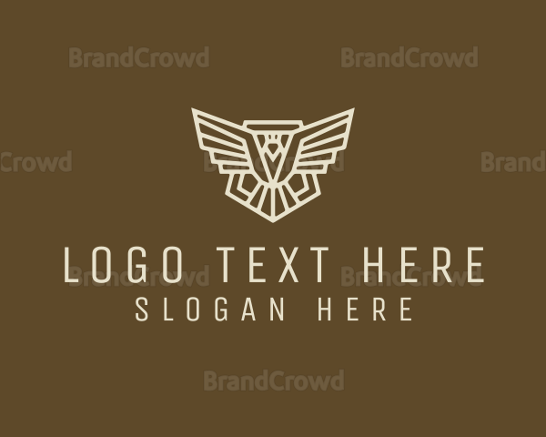 Bird Shield Badge Logo