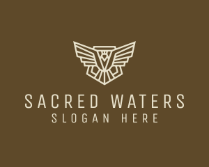 Baptism - Bird Shield Badge logo design