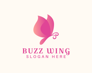 Feminine Butterfly Insect logo design