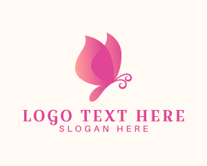 Esthetician - Feminine Butterfly Insect logo design