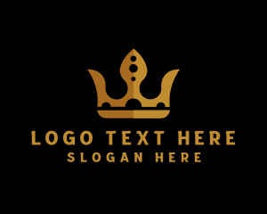 Golden - Monarchy King Crown logo design