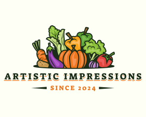 Fresh Vegetables Market logo design