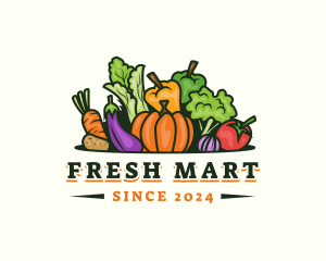 Supermarket - Fresh Vegetables Market logo design