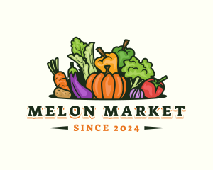 Fresh Vegetables Market logo design