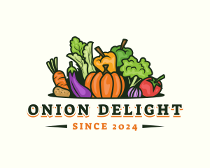 Onion - Fresh Vegetables Market logo design