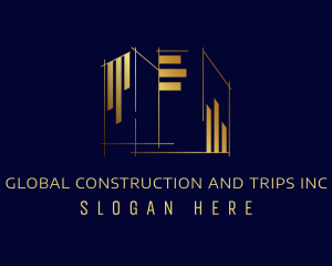 Skyscraper - Deluxe Building Contractor logo design