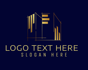 Accommodation - Deluxe Building Contractor logo design