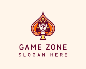 Spade Queen Royal Casino logo design