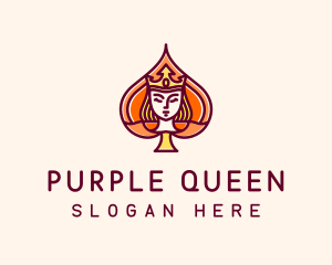 Spade Queen Royal Casino logo design