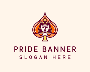 Spade Queen Royal Casino logo design