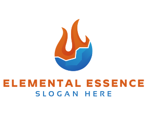 Element - Flame Glacier Element logo design