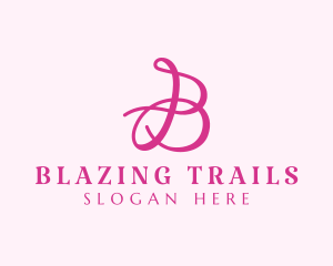 Feminine Pink Letter B  logo design