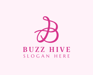 Feminine Pink Letter B  logo design