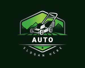 Landscaping Lawn  Mower Logo