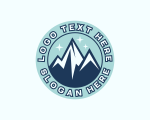 Hiking - Peak Mountain Trekking logo design