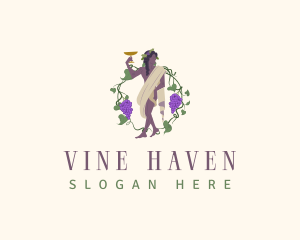 Greek God Wine logo design