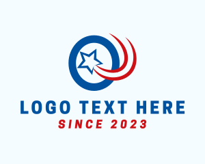 Nationalism - American Star Letter O logo design