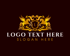 Luxury - Horse Equestrian Shield logo design