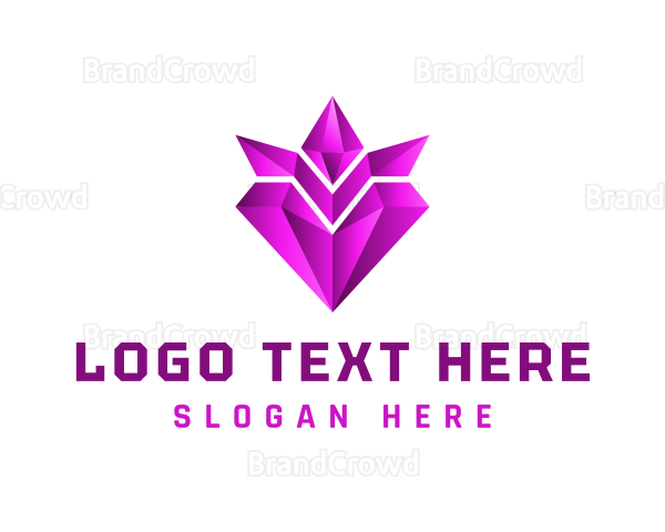 Purple Diamond Crown Logo