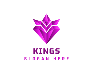 Purple Diamond Crown logo design