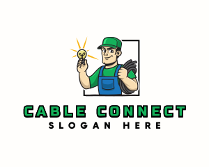 Cable - Electrician Maintenance Repair logo design