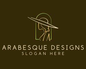 Feminine Designer Hat Fashionista logo design