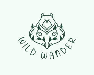 Bear Plant Zoology logo design