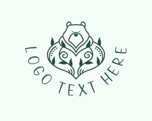 Zoologist - Bear Plant Zoology logo design