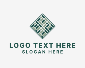 Tile Installation - Floor Pavement Tile logo design