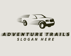 Fast Pickup Truck Transport logo design