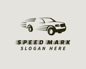 Fast Pickup Truck Transport logo design