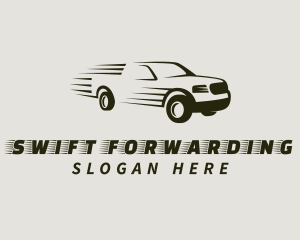 Fast Pickup Truck Transport logo design