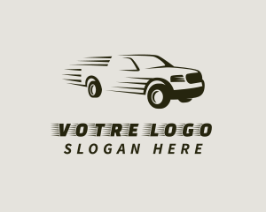 Vehicle - Fast Pickup Truck Transport logo design