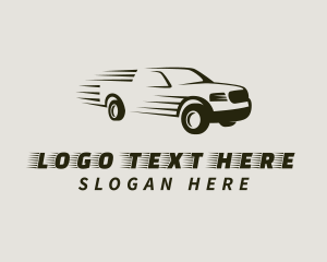 Fast Pickup Truck Transport Logo