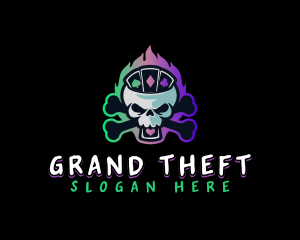 Diamond - Skull Gaming Gambler logo design
