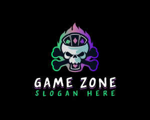 Skull Gaming Gambler logo design