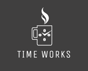 Time - Coffee Time Cup logo design