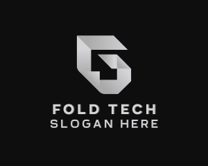 Fold - Origami Paper Structure Letter G logo design