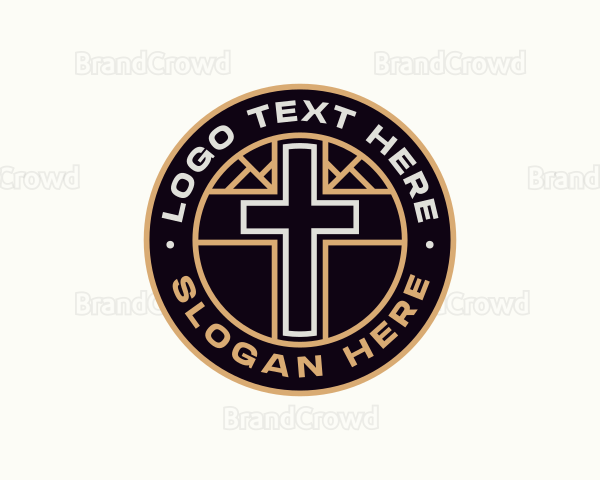 Religious Worship Cross Logo