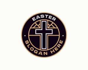 Fellowship - Religious Worship Cross logo design