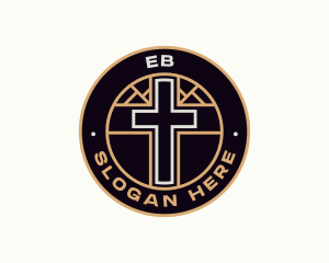 Religious Worship Cross logo design