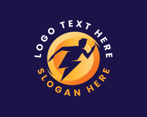 Sprint - Human Lightning Energy logo design