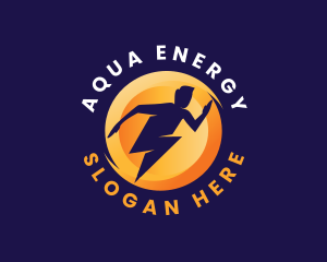 Human Lightning Energy logo design