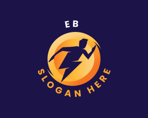 Running - Human Lightning Energy logo design