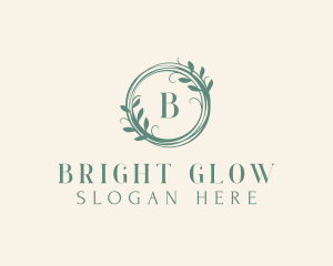 Botanical Skincare Wreath Logo