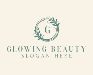 Eco Friendly - Botanical Skincare Wreath logo design
